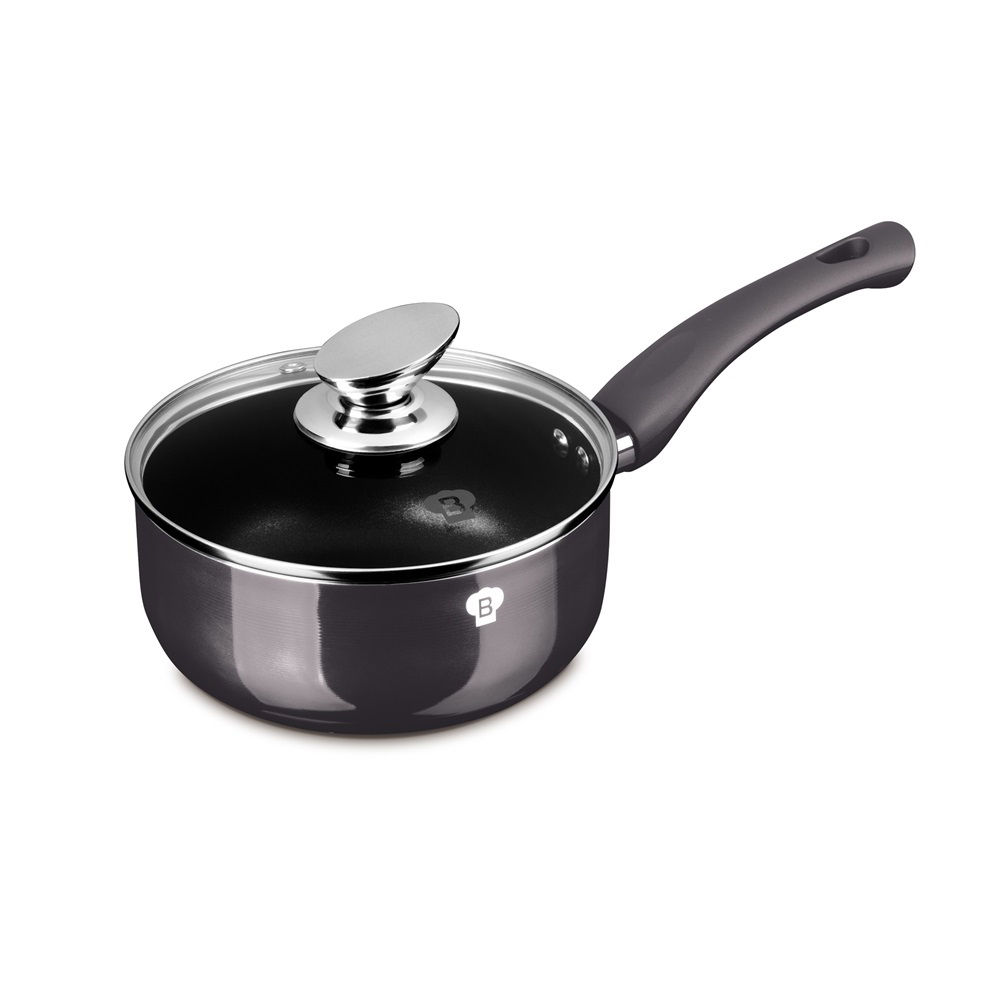 Blauman BL-3950 Carbon Pro Szószos edény Üveg fedővel 20cm - Fekete (BL-3950)