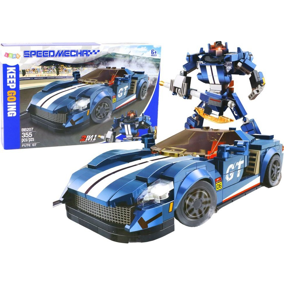 Jármű Sportautó Robot Fute GT Építőtégla - 355 Darabos (16567)