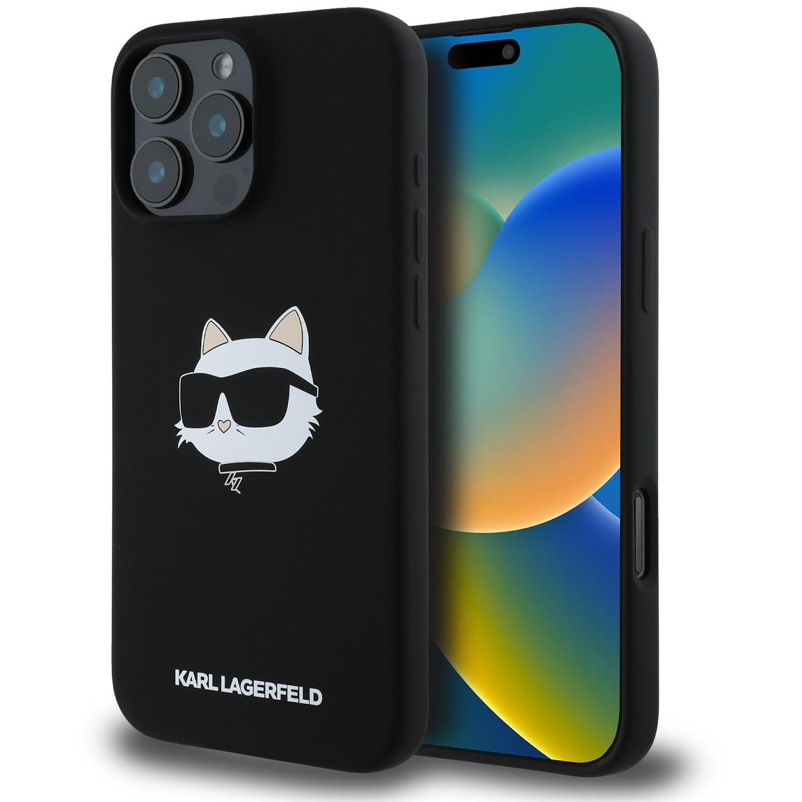 Karl Lagerfeld Liquid Silicone Choupette Head MagSafe iPhone 16 Pro Max Black tok (KLHMP16XSCHPPLK)
