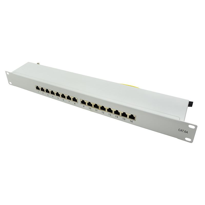 Logilink Cat.6A patch panel 16-port STP szürke (NP0075) (NP0075)