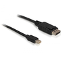 Кабел Delock, mini Displayport, Displayport, 1 м, черен