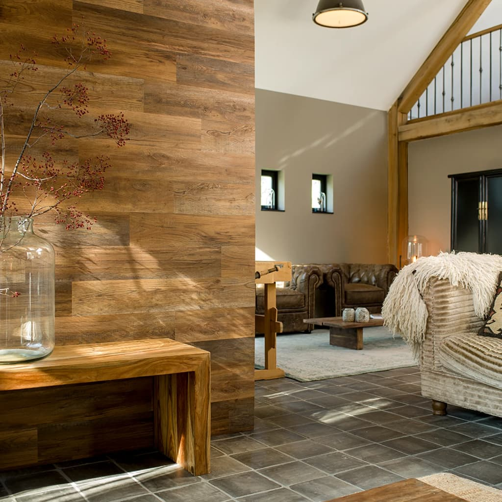 WallArt GL-WA34 30 db tölgyfa-istálló aranybarna fahatású deszkalap (3082861)