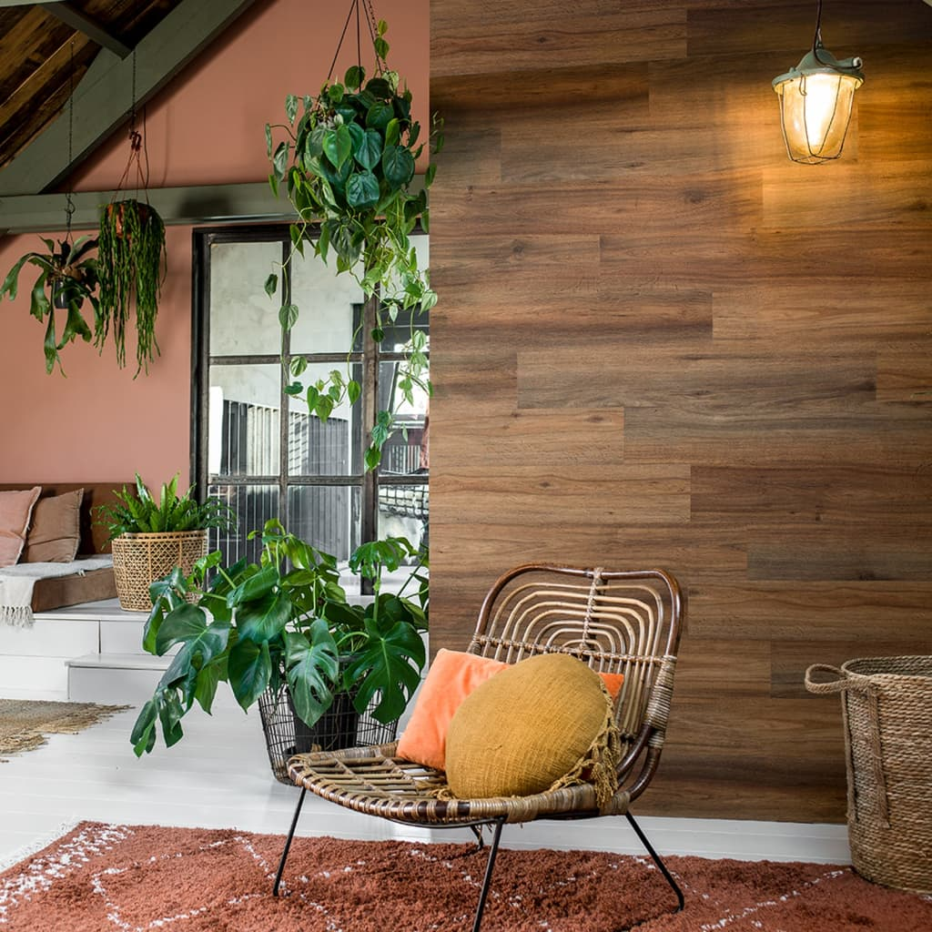 WallArt nyeregbarna természetes tölgyfa hatású lap (432695)