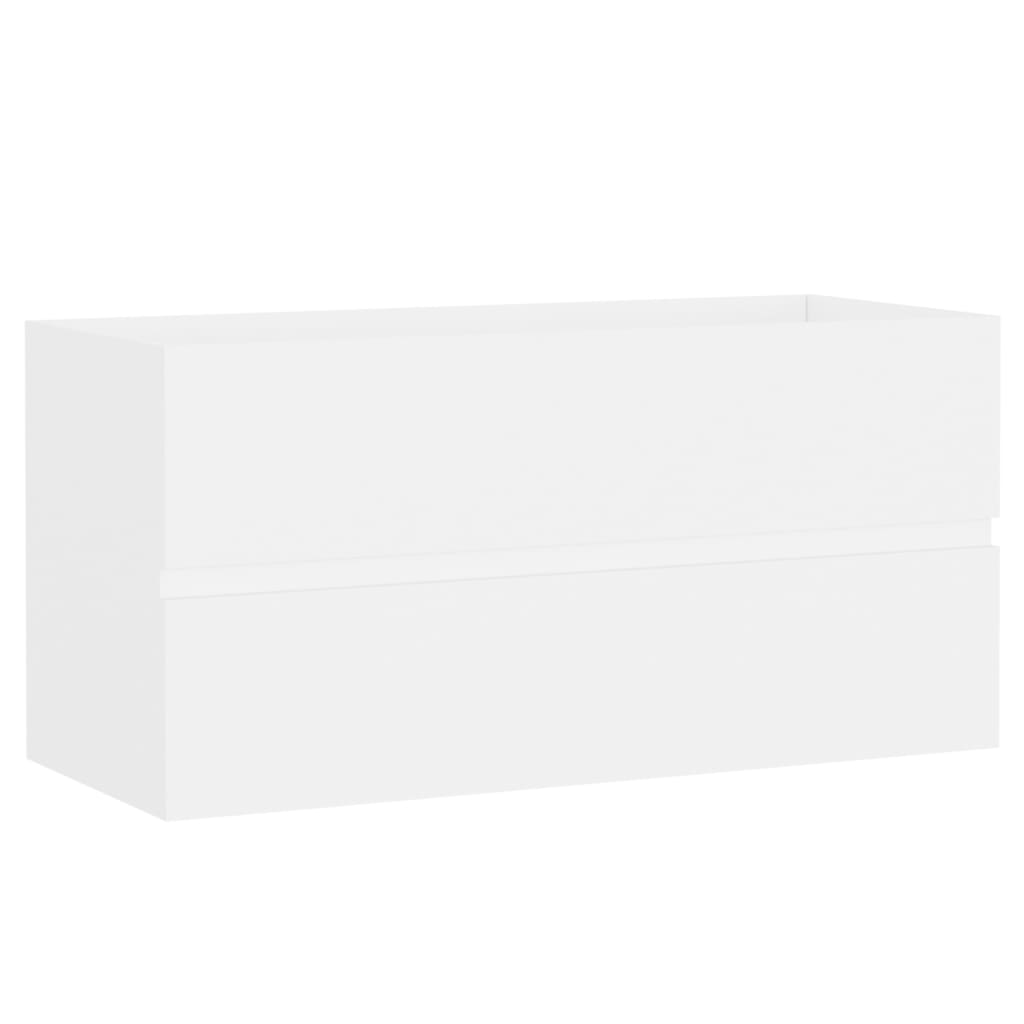 fehér forgácslap mosdószekrény 90 x 38,5 x 45 cm (804755)