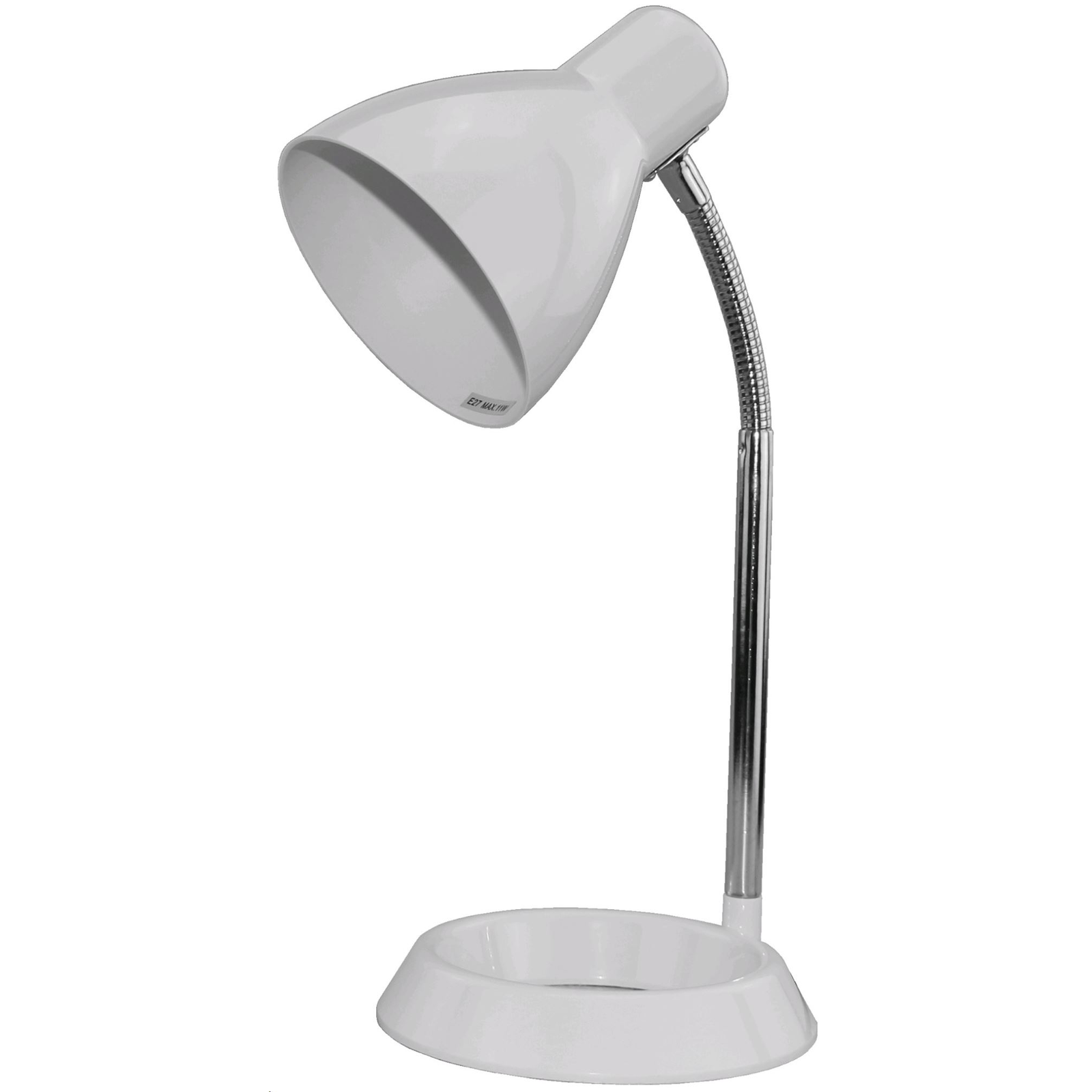 Avide BASIC O talpú fehér asztali lámpa + 4 W LED izzó (ABLDLO-W) (ABLDLO-W)