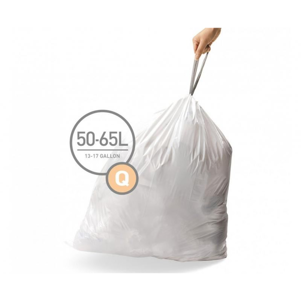 Simplehuman CW0176 Q-Type Опаковка за пълнене на торби за боклук с персонализиран размер, 1 x 20 торби/опаковка