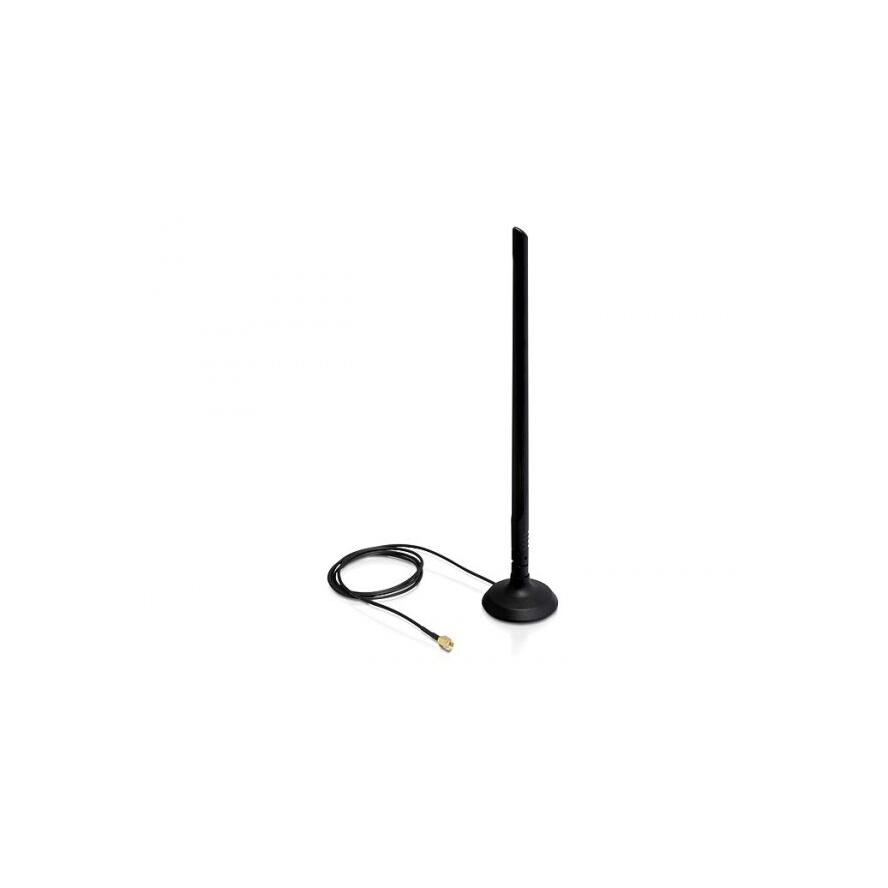 DeLock WLAN 802.11 b/g/n Antenna RP-SMA 6.5 dBi Omnidirectional Joint With Magnetic Stand (88410)