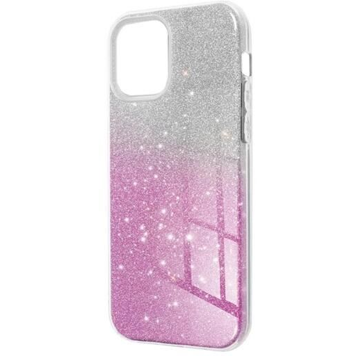 Gigapack Apple iPhone 15 Plus szilikon tok csillámos áttetsző-rózsaszín (GP-144996) (GP-144996)