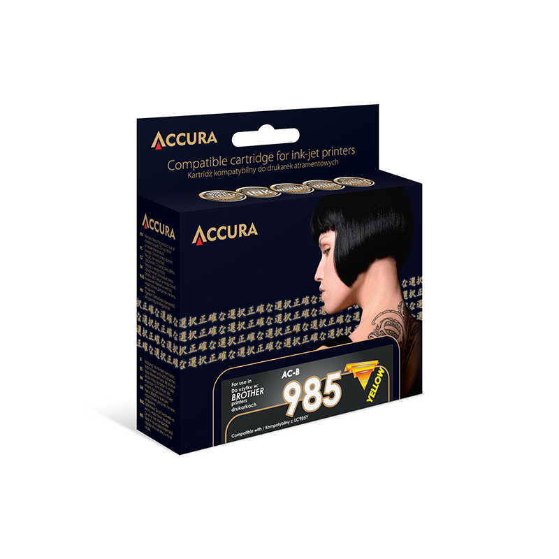 Accura (Brother LC985Y) Tintapatron - Sárga (AC-B985Y)