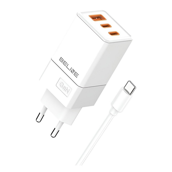 Domácí síťová nabíječka BELINE 2x USB-C 1x USB 65W USB-C kabel