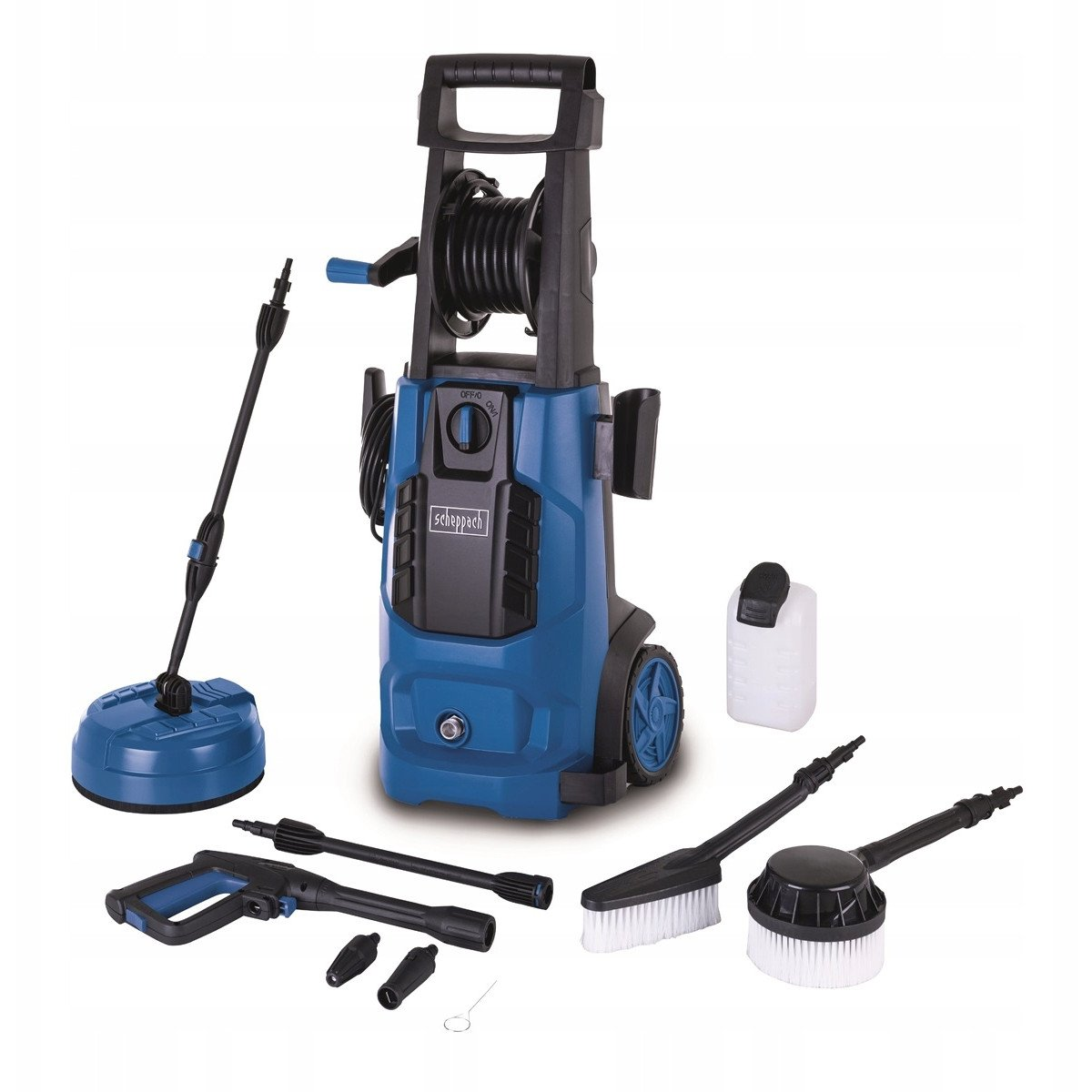 Scheepach HCE 2800 - elektromos magasnyomású mosó 180 bar, tartozékokkal (SCH5907743901)