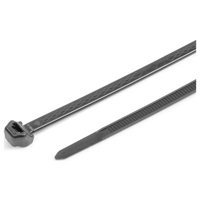 HellermannTyton 118-00272 S50ROS-PP-BK Kábelkötöző 200 mm 4.90 mm Fekete Vegyszerállóság 100 db (118-00272)