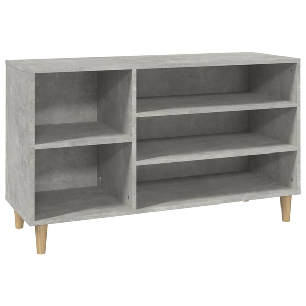 Шкаф за обувки vidaXL, Бетонно сив, 102x36x60 см, Инженерно дърво