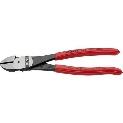Erőkímélő oldalcsípőfogó, közepes/kemény/zongora huzal max.: O 4,2/3/2,5 mm, Knipex 74 01 200 (74 01 200)