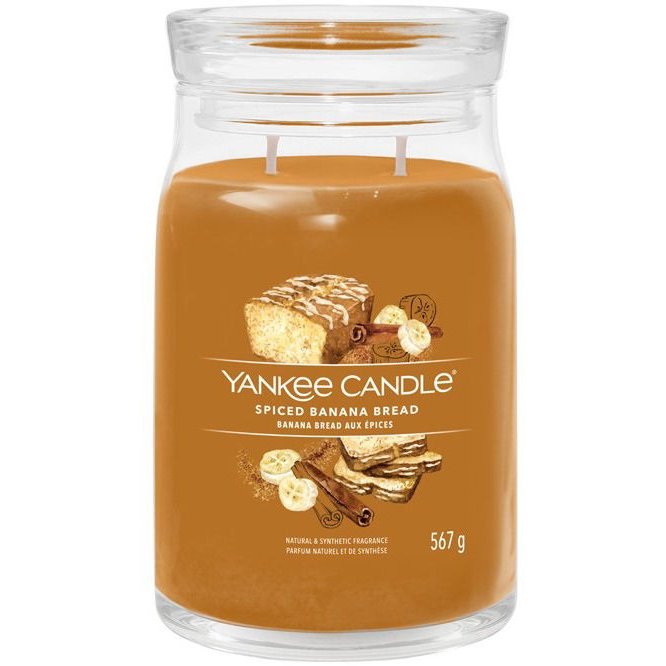 YANKEE CANDLE Signature üveg 2 kanóc Spiced Banana Bread 567 g (5038581128795)