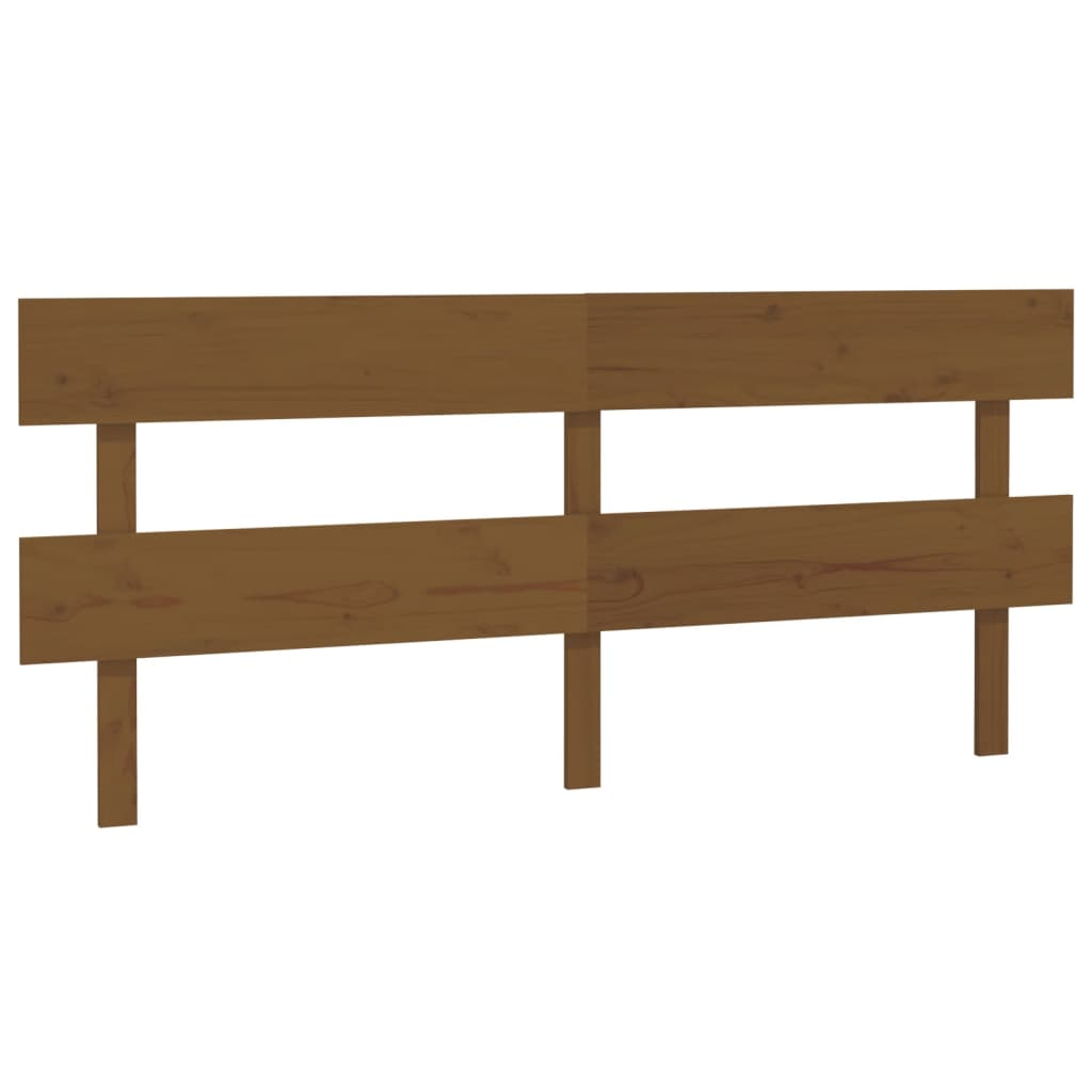 mézbarna tömör fenyőfa ágyfejtámla 204x3x81 cm (819093)