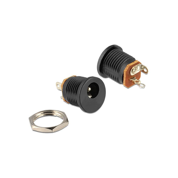 DELOCK Steckverbinder DC 2,1x5,5mm Buchse -> Lötanschluss