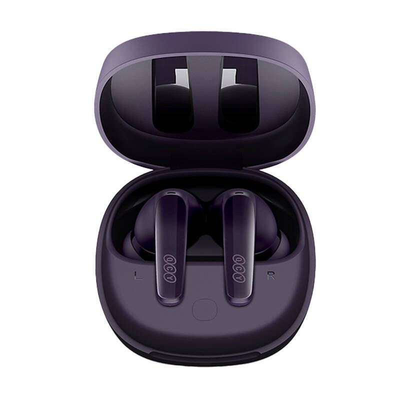 QCY VODOTESNÉ BEZDRÔTOVÉ SLÚCHADLÁ DO UŠÍ BLUETOOOTH 5.3 FIALOVÉ (T 13x purple)