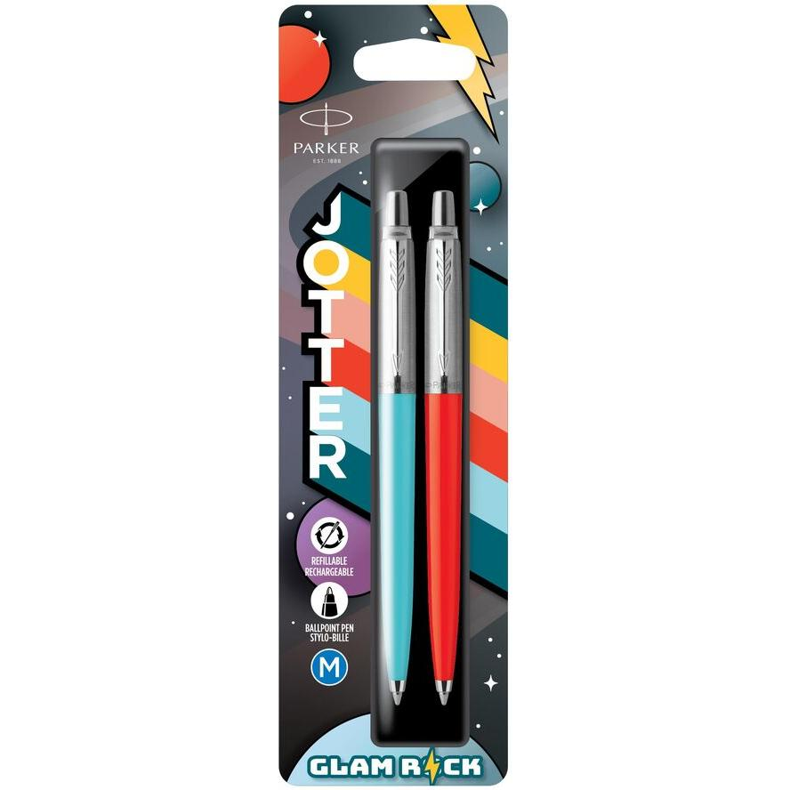 Parker Royal Jotter Glam Rock 70s kék/piros, ezüst klipsz 2162141 golyóstoll (2162141)