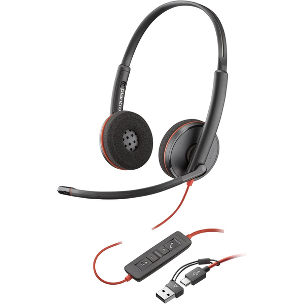 Sluchátka přes uši Poly BW 3220 USB-C +USB-C/A