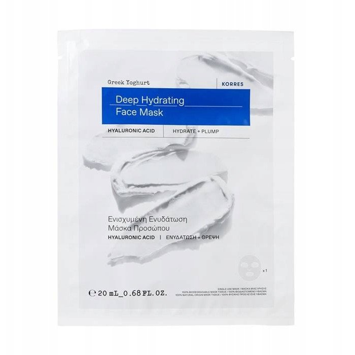 KORRES Greek Yoghurt Hydration Recharge Sheet Mask, 20 ml (5203069114045)