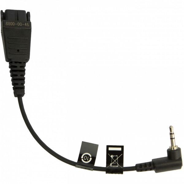 Jabra 8800-00-46 lydkabel 0,15 m QD 2.5mm jack Sort