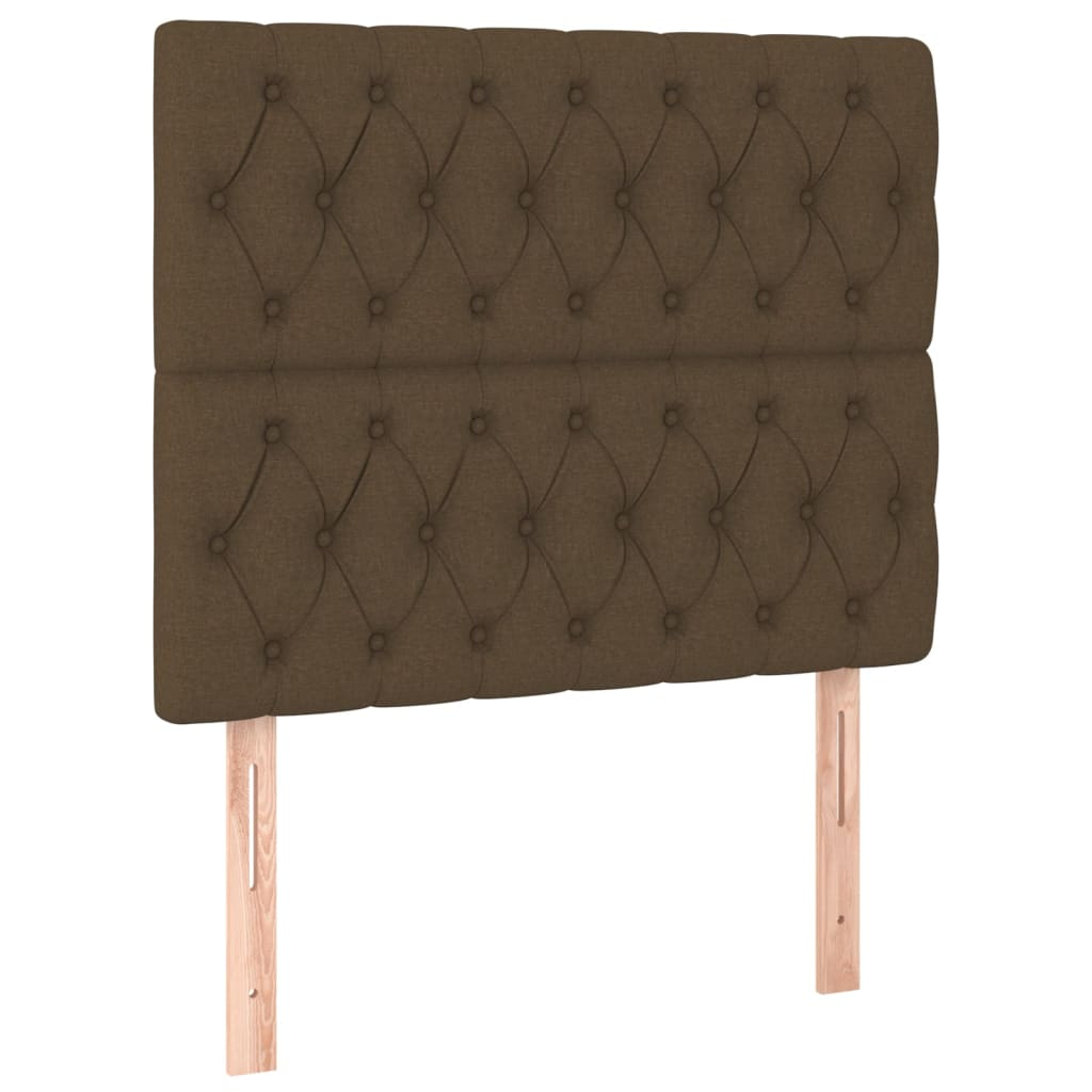 2 db sötétbarna szövet fejtámla 100x7x78/88 cm (3116661)