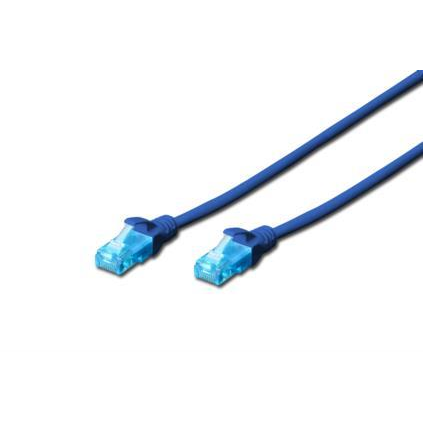 Patch kábel Digitus U/UTP Cat 5e RJ45 / RJ45 0,25 m modrý