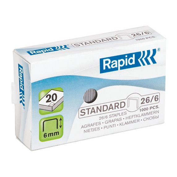 Rapid Standard 26/6 Tűzőgépkapocs (1000 db) (24861300)