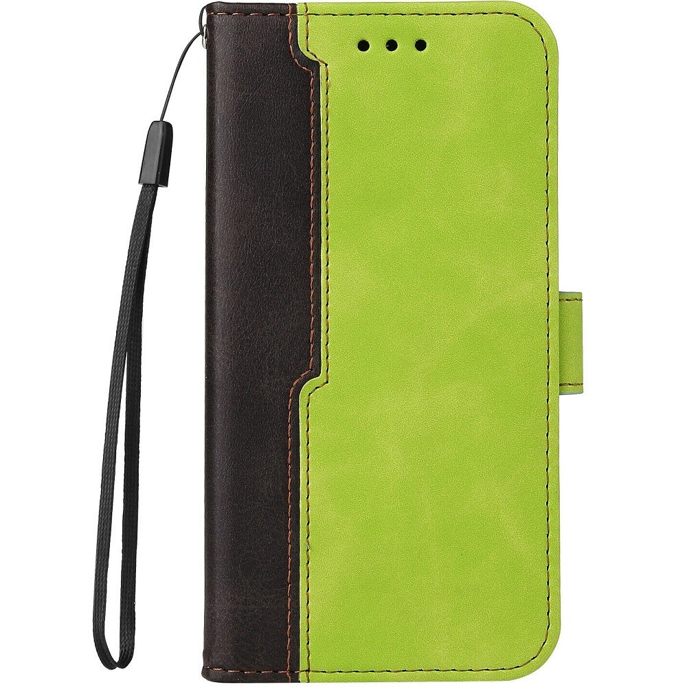 Huawei Honor X8 4G / X30i / Play 6T Pro, Oldalra nyíló tok, stand, kártyatartóval, kézpánttal, Wooze Colour Wallet, zöld (130094)