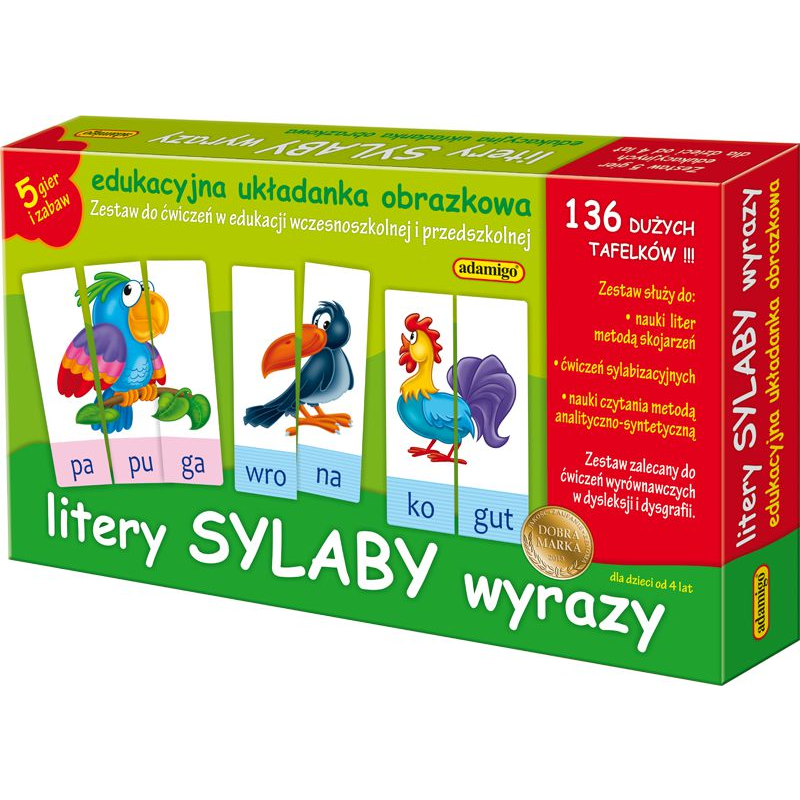 ADAMIGO Tanulási Készlet Betűk Szótagok Szavak (6076)