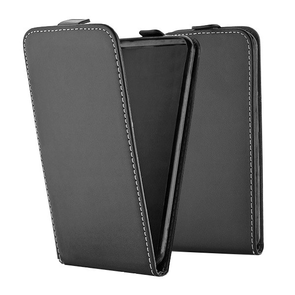 Xiaomi Mi 11 Lite / 11 Lite 5G / 11 Lite 5G NE, отваряем кожен калъф Forcell, Slim Flexi, отварящ се нагоре - отваряем, черен (112486)