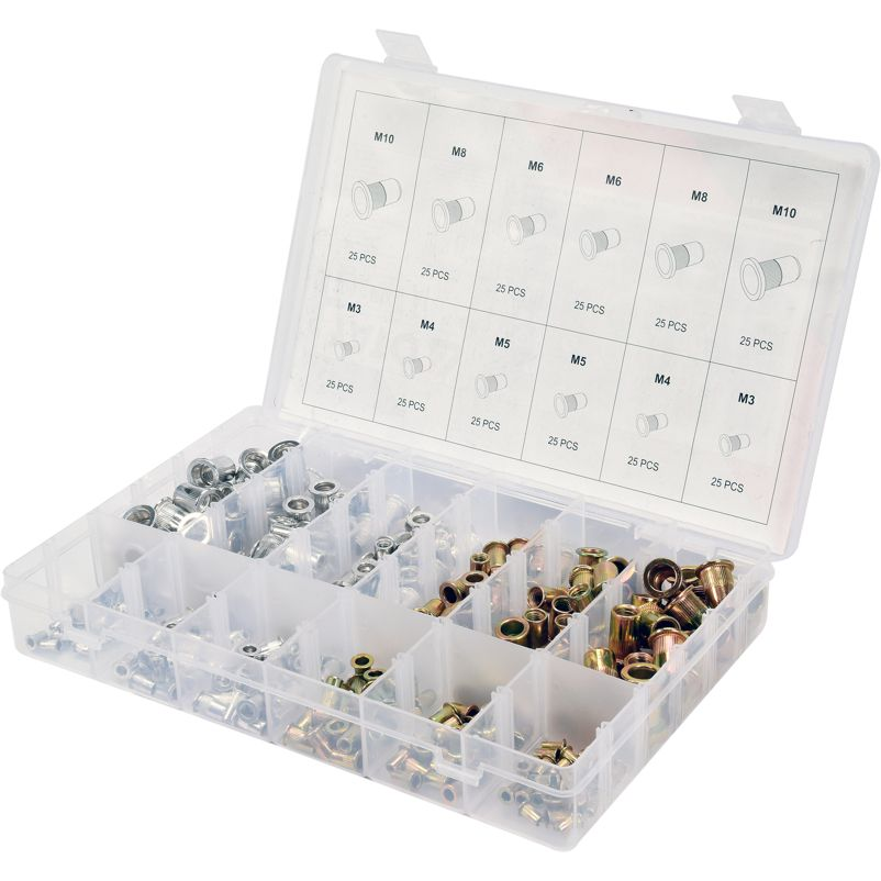 YATO alumínium és réz szegecsanya készlet 300 részes (YT-36480) (YT-36480)