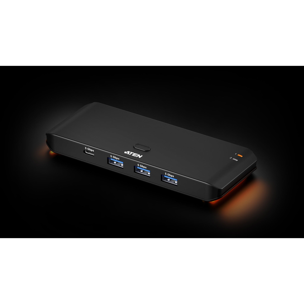 ATEN US5324-AT interface hub USB 3.2 Gen 1 (3.1 Gen 1) Type-A + Type-C 5000 Mbit/s Sort