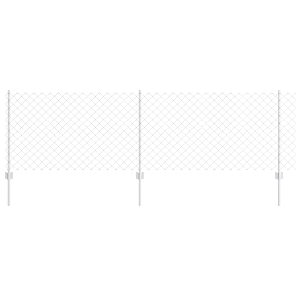 láncfalas kerítés 10 U posttal Ezüst 0.8x10 m Acél