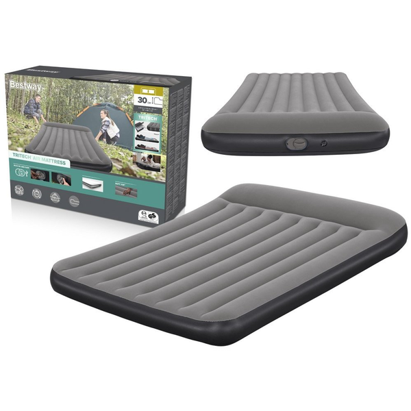 Bestway 671BS luftmadras Dobbelt madras Sort, Grå