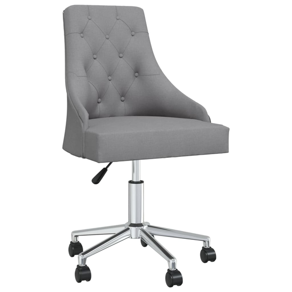 Scaun de birou pivotant, gri deschis, material textil