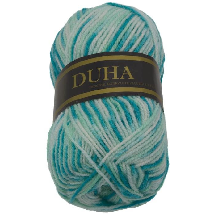 Duha 50 g - 294 fehér, türkizkék, kék (6585)