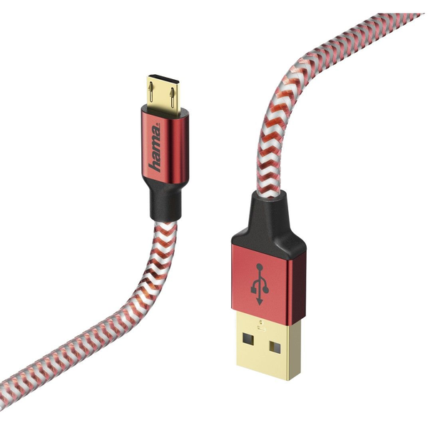 Hama 00178288 USB-kabel USB 2.0 1,5 m USB A Micro-USB B Rød