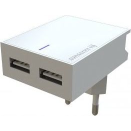 Swissten 22032000 2xUSB-A Hálózati Töltő Adapter 15W - Fehér (22032000)