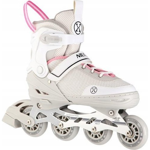 Nh18188a Patines En Línea 2en1 Gris-rosa Talla M. S(29-33) Con Dim.