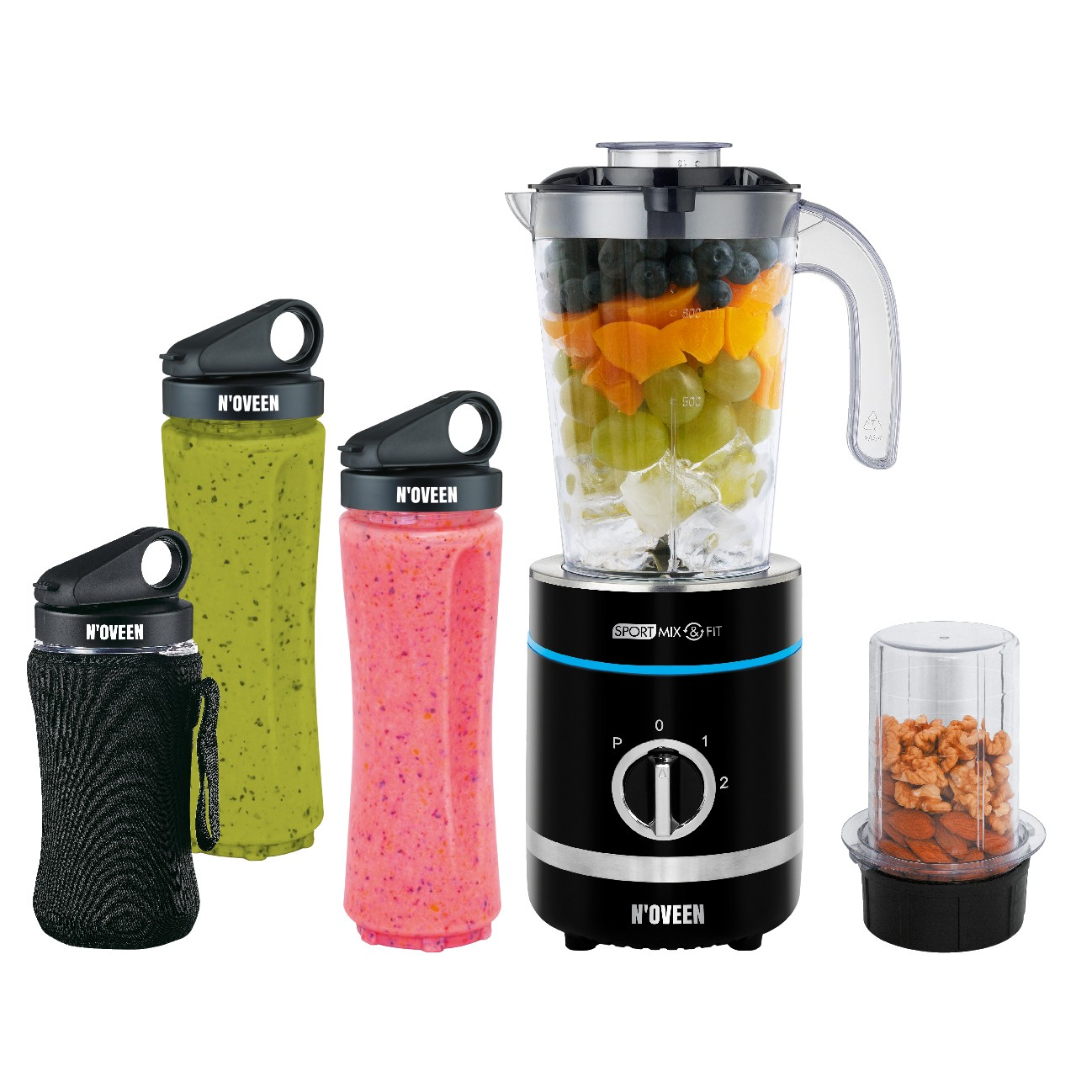 N'oveen Sport Mix & Fit SB2000 X-LINE Turmixgép - Fekete (NOVEENSB2000BLACK)