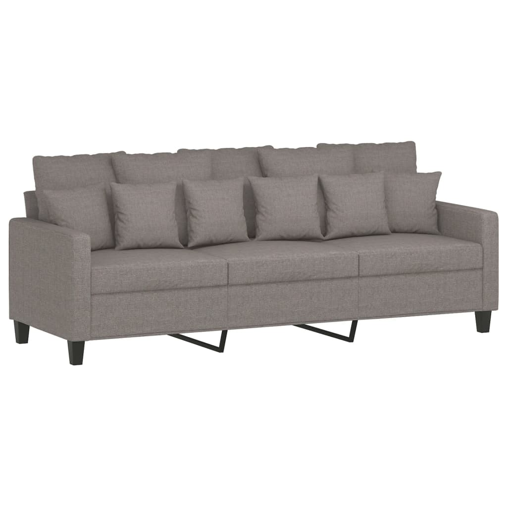 3 személyes fekete szövetkanapé 180 cm (359282)