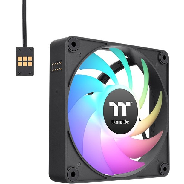 Thermaltake CT120 EX 120mm PWM ARGB Rendszerhűtő - Fekete (3db/csomag) (CL-F181-PL12SW-A)