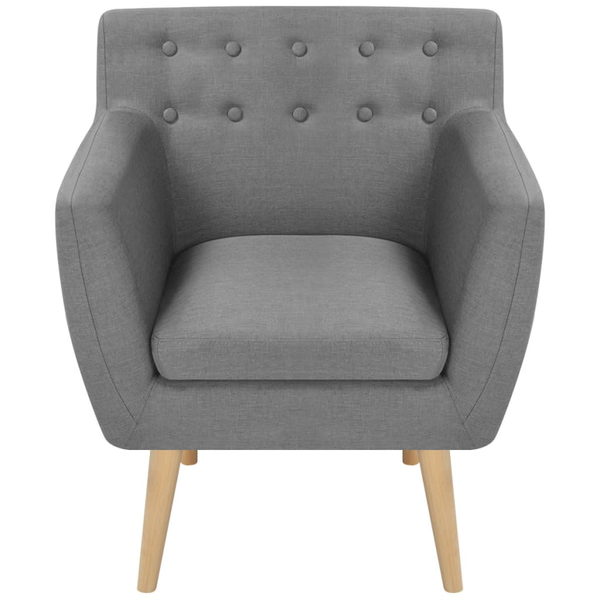 Fotoliu, gri deschis, material textil