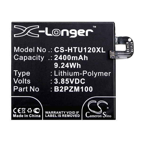Cameron Sino Li-Polymer akku (3.85V/2400mAh, HTC 35H00270-00M kompatibilis) FEKETE HTC U Play (CS-HTU120XL)