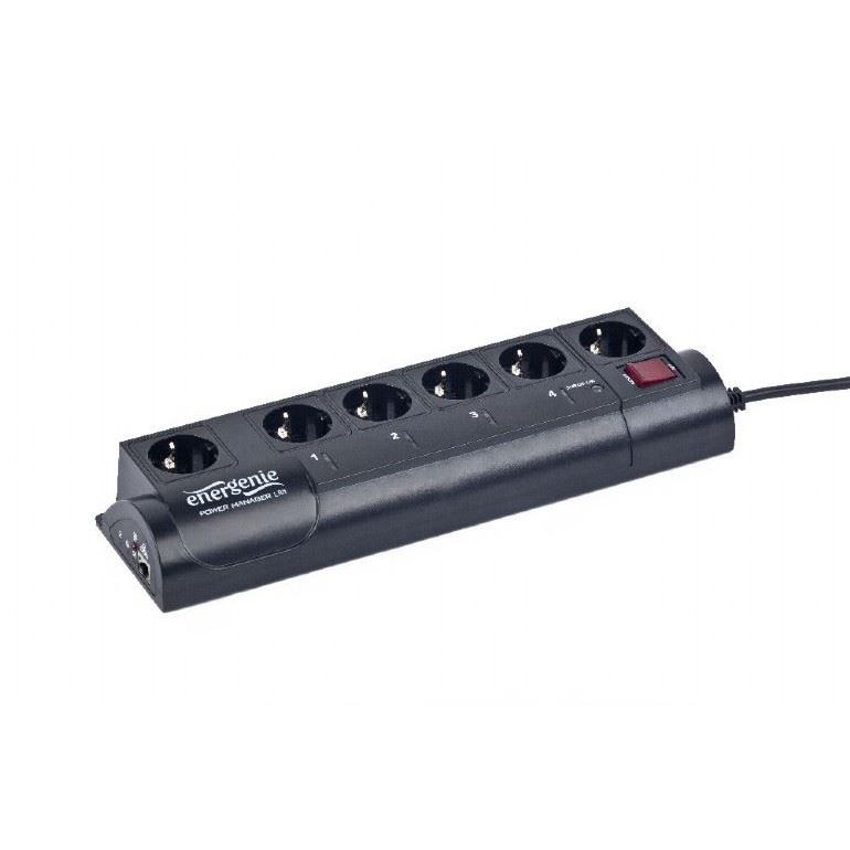 Energenie programozható túlfeszültségvédő elosztó 6 dugalj 1.8m fekete (EG-PMS2-LAN) (EG-PMS2-LAN)