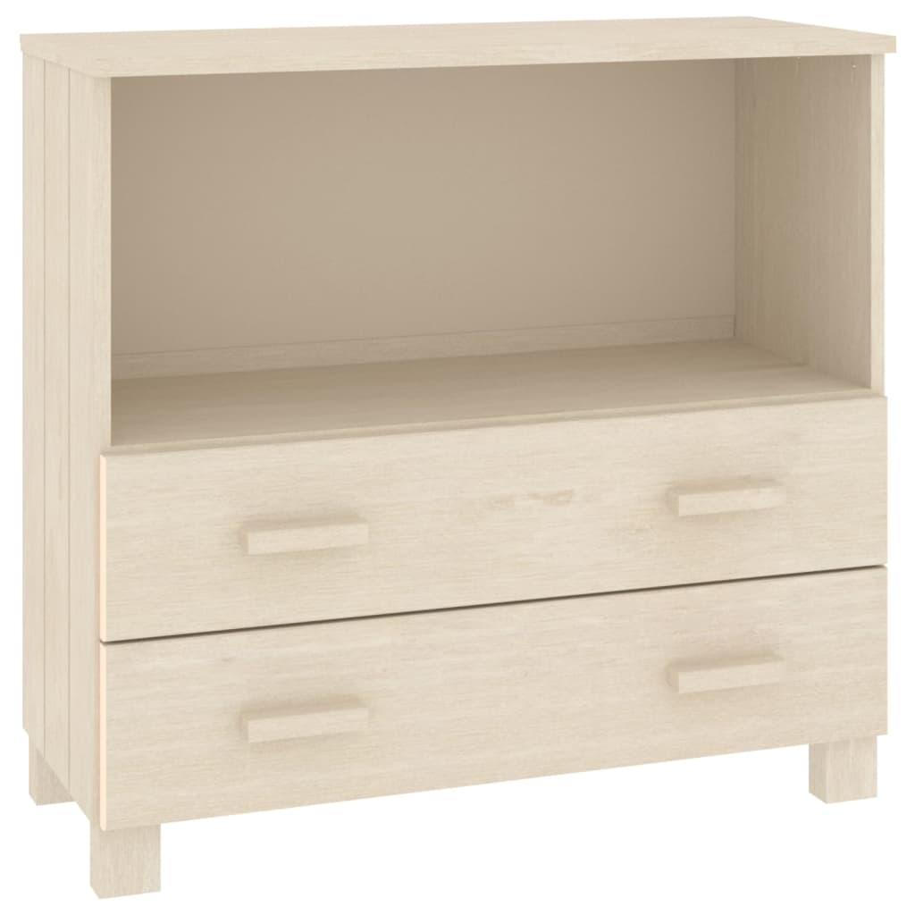 HAMAR mézbarna tömör fenyőfa tálalószekrény 85 x 35 x 80 cm (340496)