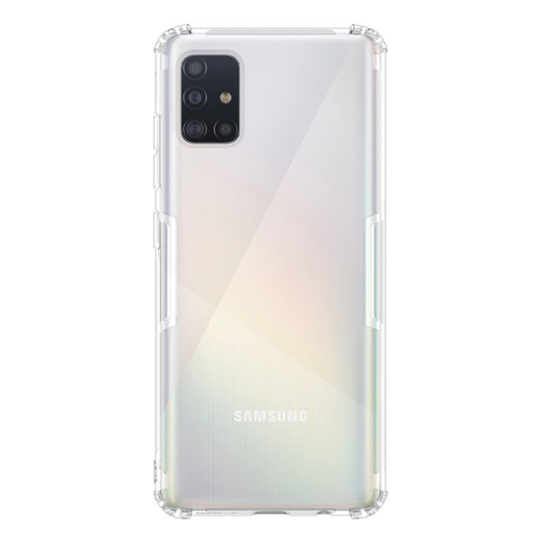 NILLKIN NATURE szilikon telefonvédő (közepesen ütésálló, légpárnás sarok, 0.6 mm, ultravékony) ÁTLÁTSZÓ [Samsung Galaxy A51 (SM-A515F)]