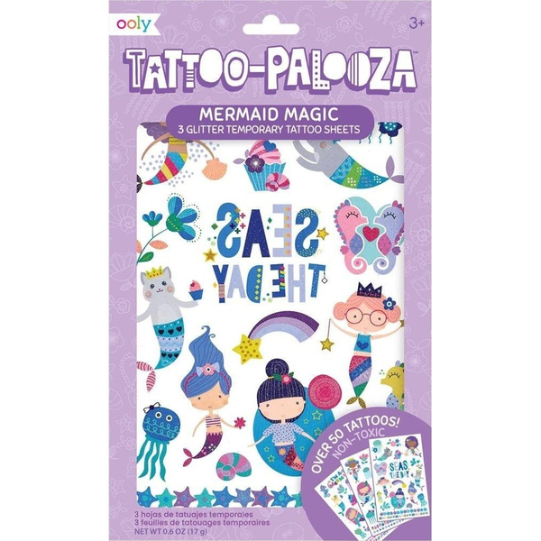  Kolorowe Baloniki Tatuaże zmywalne Tattoo Palooza - Syrenki